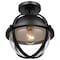 Nuvo Lincoln 1-Light Semi Flush Mount, E26 60W, Matte Black, Clear Seeded 60/7673 - alternate 5